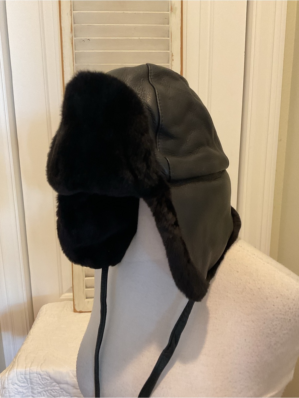 Cabela's Black Faux Fur Trapper Hat